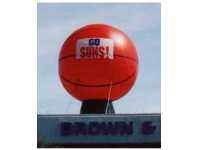 basketball balloon - basketball cold-air inflatable - basketball helium balloons available. Made in USA!