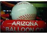 helium balloon - baseball balloon. Logos and artwork available on any baseball balloon.