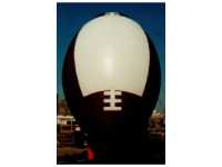 football cold-air balloon on kicking tee - helium football balloons available.