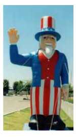 Uncle Sam cold-air advertising inflatables